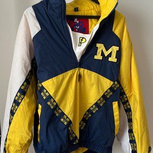 VINTAGE Rare Pro Player Michigan Pullover Windbreaker